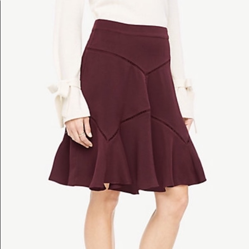 Ann Taylor cutout seamed skirt